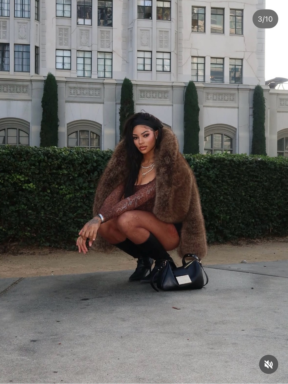 Fashion Nova Brown Faux Fur Teddy Jacket